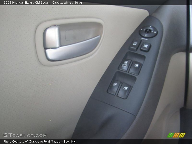 Captiva White / Beige 2008 Hyundai Elantra GLS Sedan