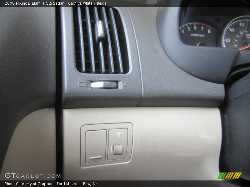 Captiva White / Beige 2008 Hyundai Elantra GLS Sedan