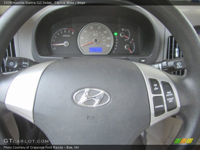 Captiva White / Beige 2008 Hyundai Elantra GLS Sedan