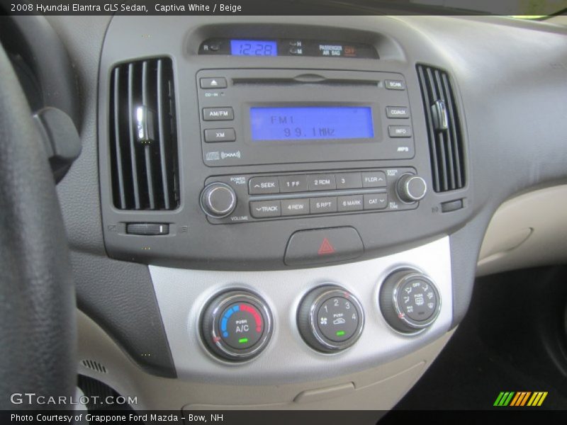 Captiva White / Beige 2008 Hyundai Elantra GLS Sedan