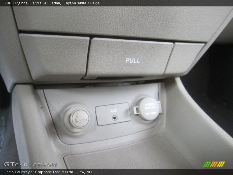 Captiva White / Beige 2008 Hyundai Elantra GLS Sedan