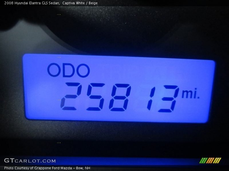 Captiva White / Beige 2008 Hyundai Elantra GLS Sedan