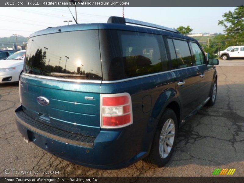 Mediterranean Blue Metallic / Medium Light Stone 2011 Ford Flex SEL