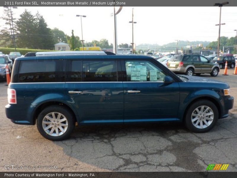 Mediterranean Blue Metallic / Medium Light Stone 2011 Ford Flex SEL