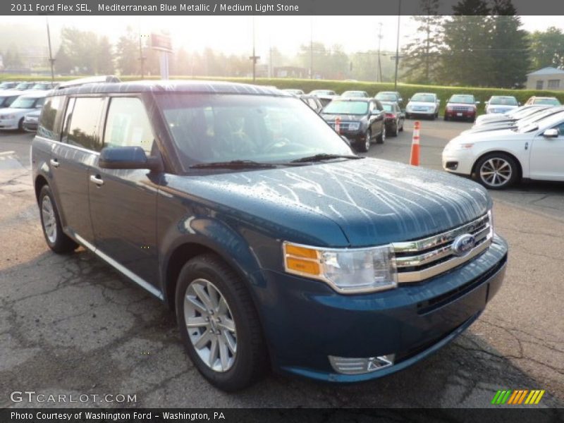 Mediterranean Blue Metallic / Medium Light Stone 2011 Ford Flex SEL