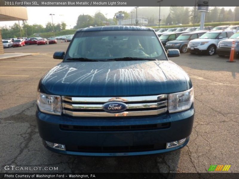Mediterranean Blue Metallic / Medium Light Stone 2011 Ford Flex SEL
