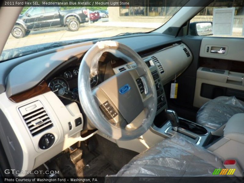 Mediterranean Blue Metallic / Medium Light Stone 2011 Ford Flex SEL