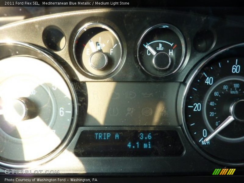 Mediterranean Blue Metallic / Medium Light Stone 2011 Ford Flex SEL