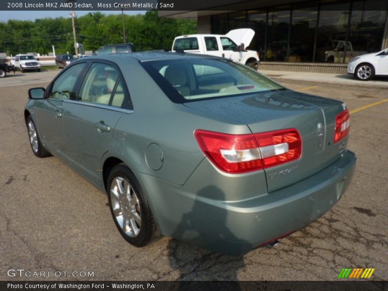 Moss Green Metallic / Sand 2008 Lincoln MKZ AWD Sedan