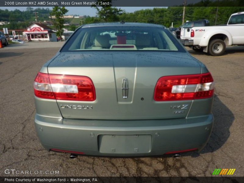 Moss Green Metallic / Sand 2008 Lincoln MKZ AWD Sedan