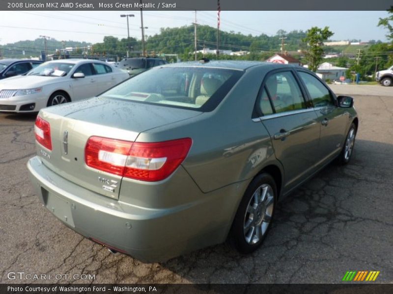 Moss Green Metallic / Sand 2008 Lincoln MKZ AWD Sedan