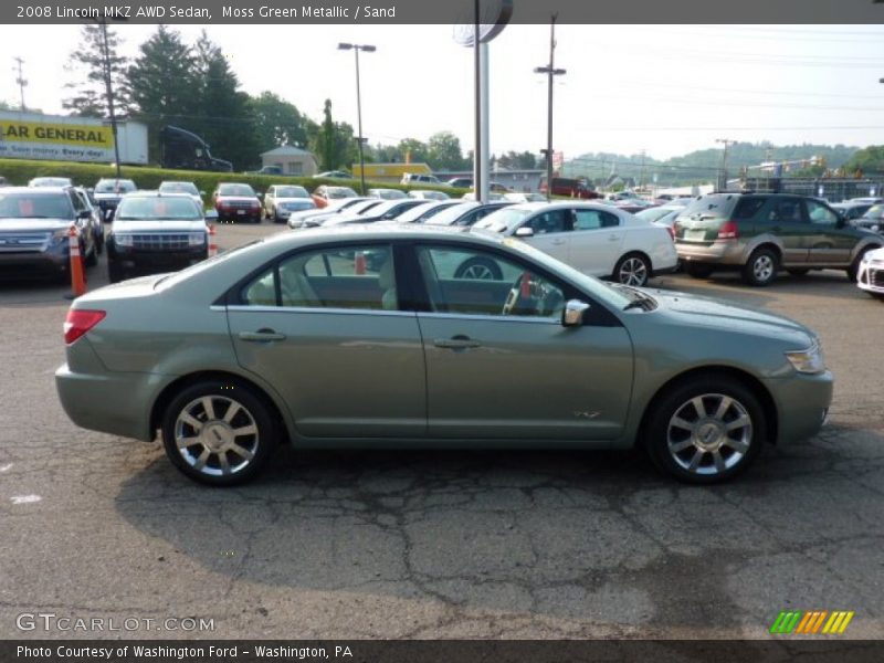 Moss Green Metallic / Sand 2008 Lincoln MKZ AWD Sedan