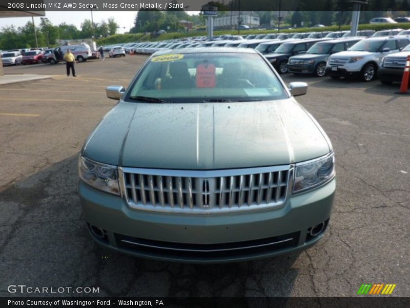 Moss Green Metallic / Sand 2008 Lincoln MKZ AWD Sedan