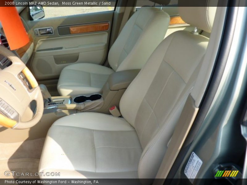 Moss Green Metallic / Sand 2008 Lincoln MKZ AWD Sedan