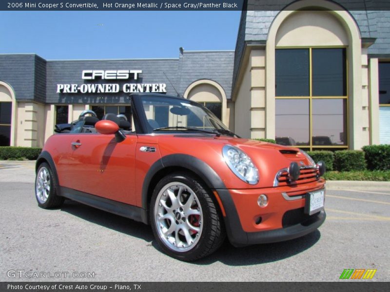 Hot Orange Metallic / Space Gray/Panther Black 2006 Mini Cooper S Convertible
