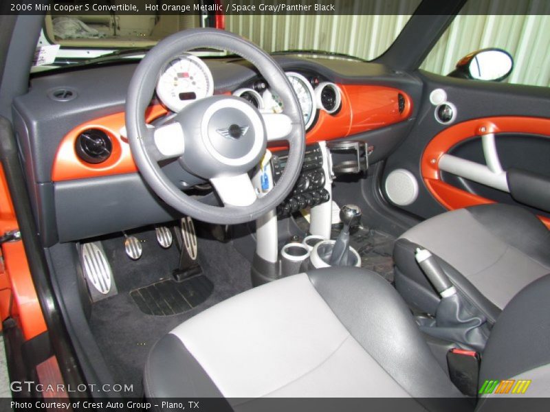 Hot Orange Metallic / Space Gray/Panther Black 2006 Mini Cooper S Convertible