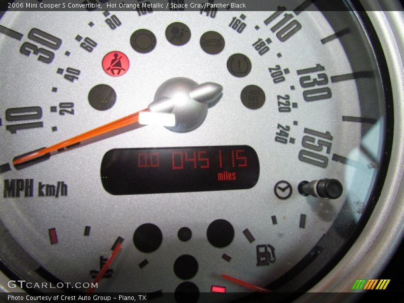 Hot Orange Metallic / Space Gray/Panther Black 2006 Mini Cooper S Convertible