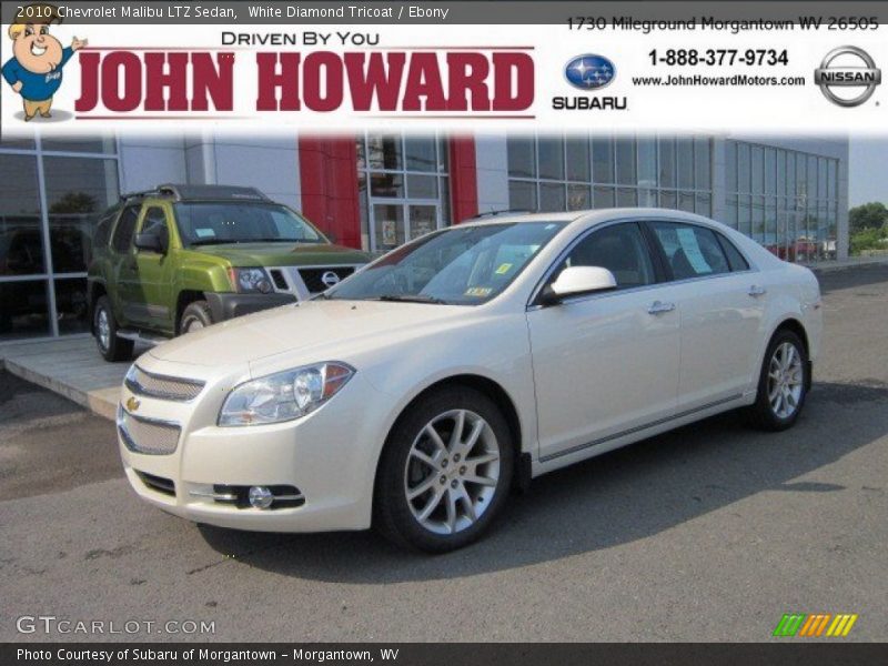 White Diamond Tricoat / Ebony 2010 Chevrolet Malibu LTZ Sedan