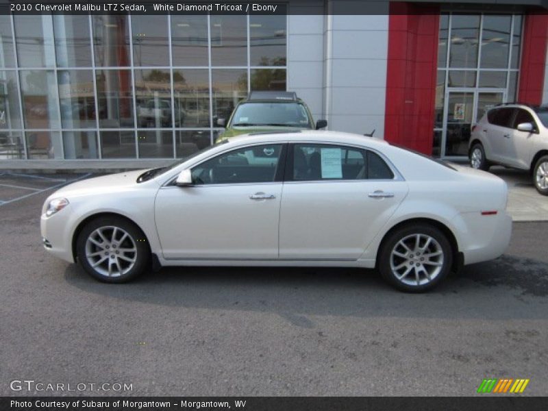 White Diamond Tricoat / Ebony 2010 Chevrolet Malibu LTZ Sedan