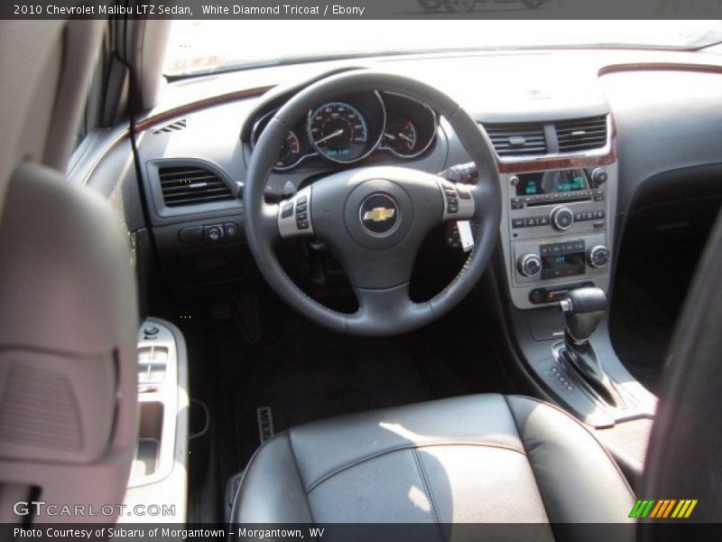 White Diamond Tricoat / Ebony 2010 Chevrolet Malibu LTZ Sedan