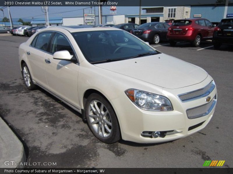 White Diamond Tricoat / Ebony 2010 Chevrolet Malibu LTZ Sedan