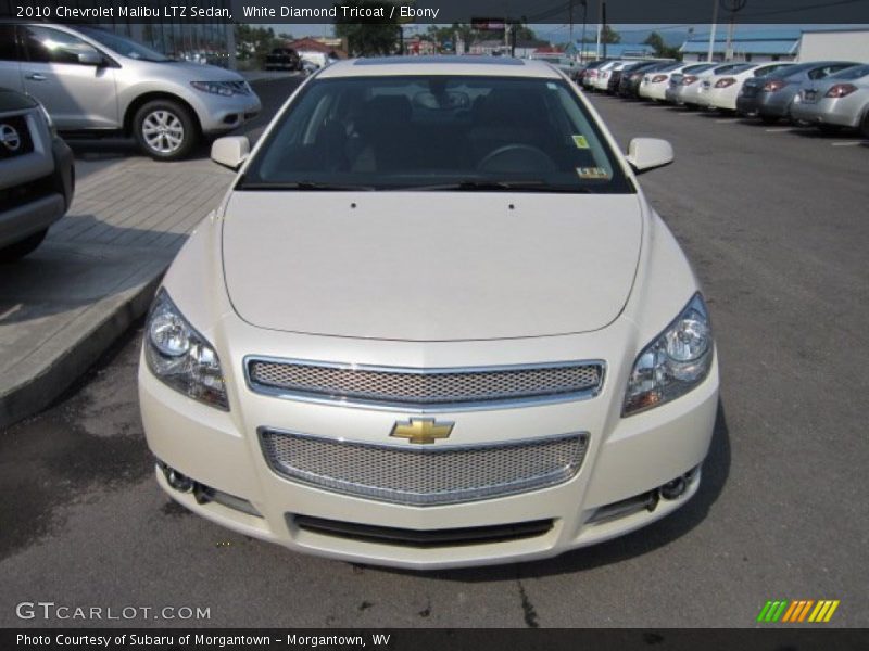 White Diamond Tricoat / Ebony 2010 Chevrolet Malibu LTZ Sedan