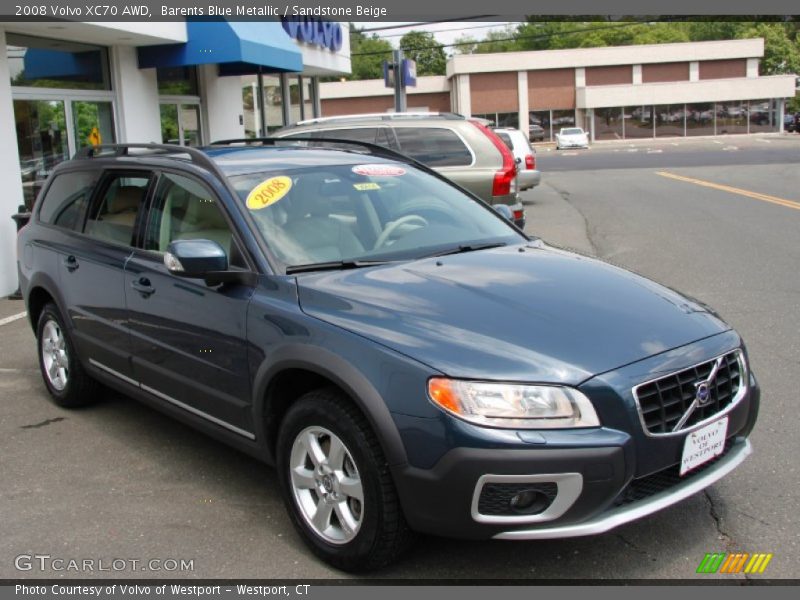 Barents Blue Metallic / Sandstone Beige 2008 Volvo XC70 AWD