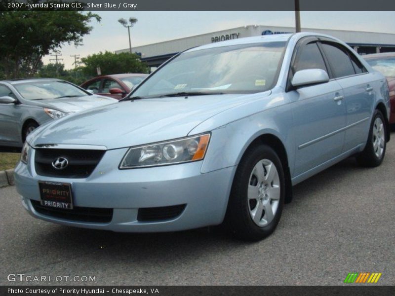 Silver Blue / Gray 2007 Hyundai Sonata GLS
