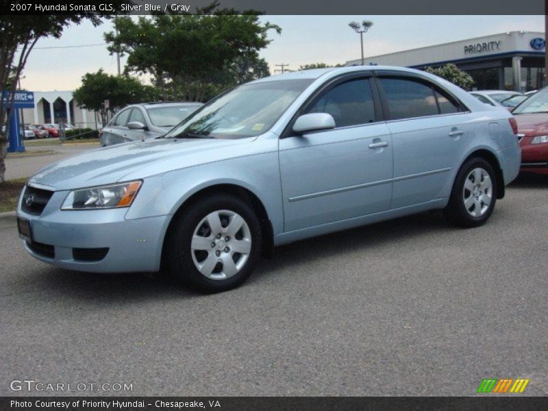 Silver Blue / Gray 2007 Hyundai Sonata GLS