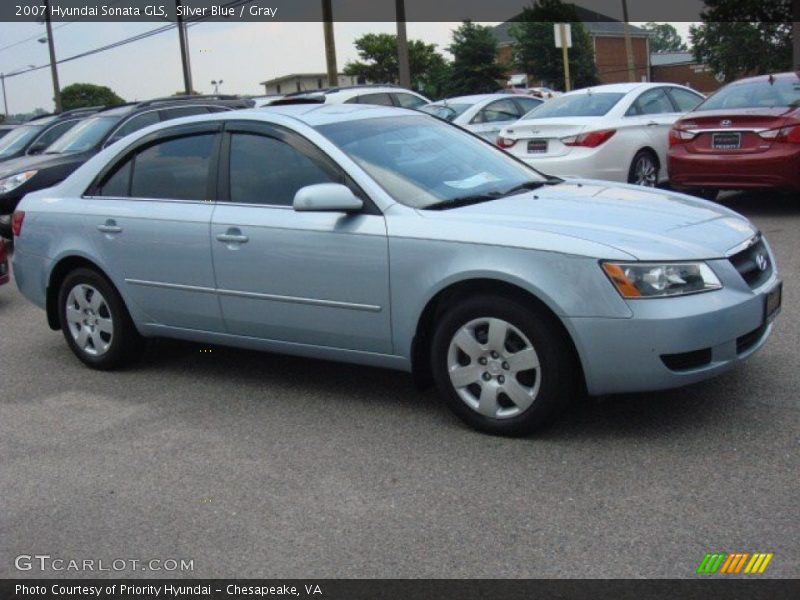 Silver Blue / Gray 2007 Hyundai Sonata GLS