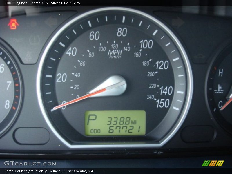 Silver Blue / Gray 2007 Hyundai Sonata GLS