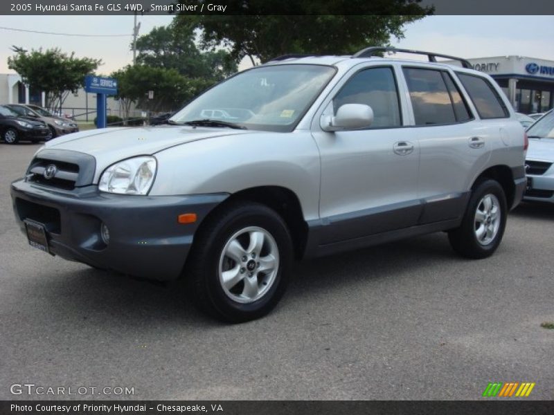 Smart Silver / Gray 2005 Hyundai Santa Fe GLS 4WD