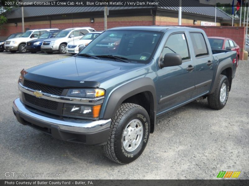 Blue Granite Metallic / Very Dark Pewter 2007 Chevrolet Colorado LT Crew Cab 4x4