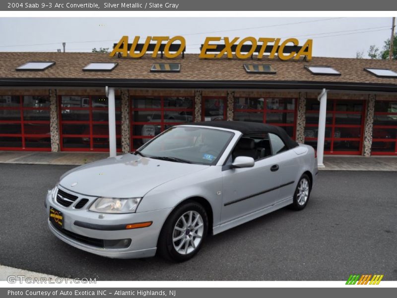 Silver Metallic / Slate Gray 2004 Saab 9-3 Arc Convertible
