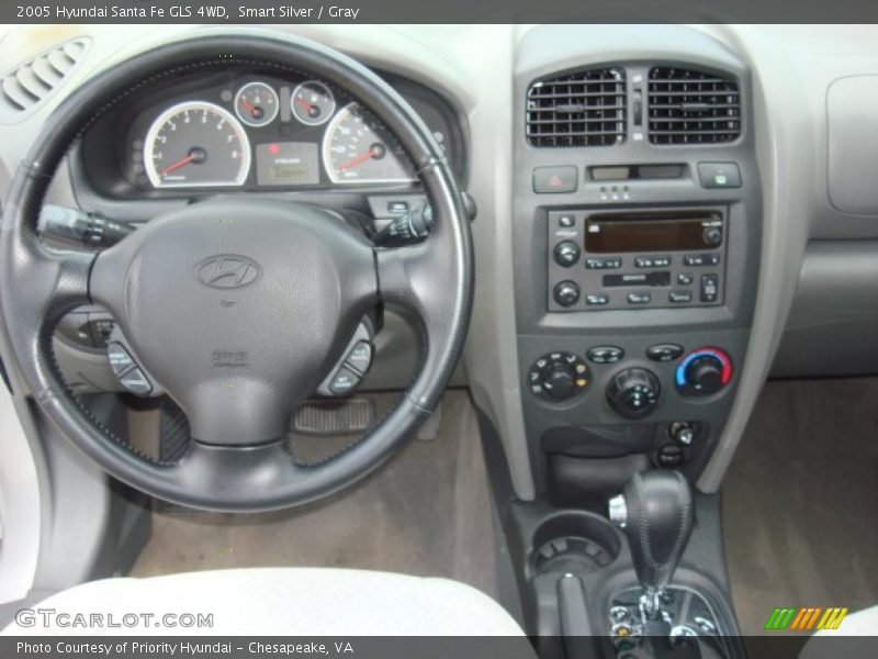 Smart Silver / Gray 2005 Hyundai Santa Fe GLS 4WD
