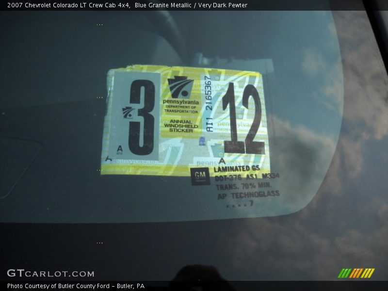 Blue Granite Metallic / Very Dark Pewter 2007 Chevrolet Colorado LT Crew Cab 4x4