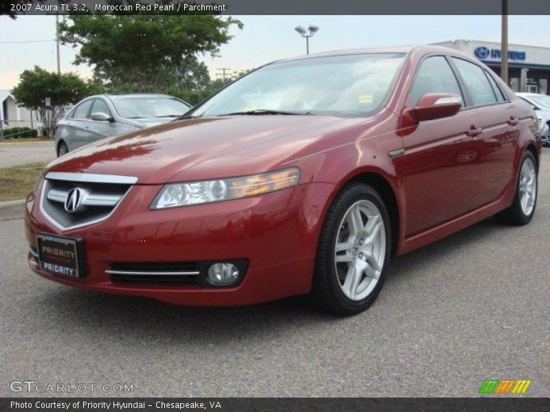 Moroccan Red Pearl / Parchment 2007 Acura TL 3.2