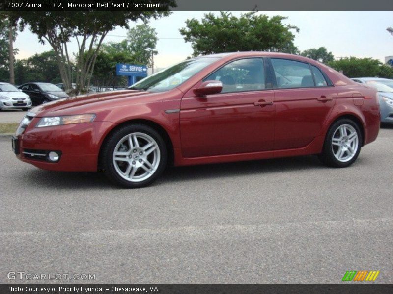 Moroccan Red Pearl / Parchment 2007 Acura TL 3.2