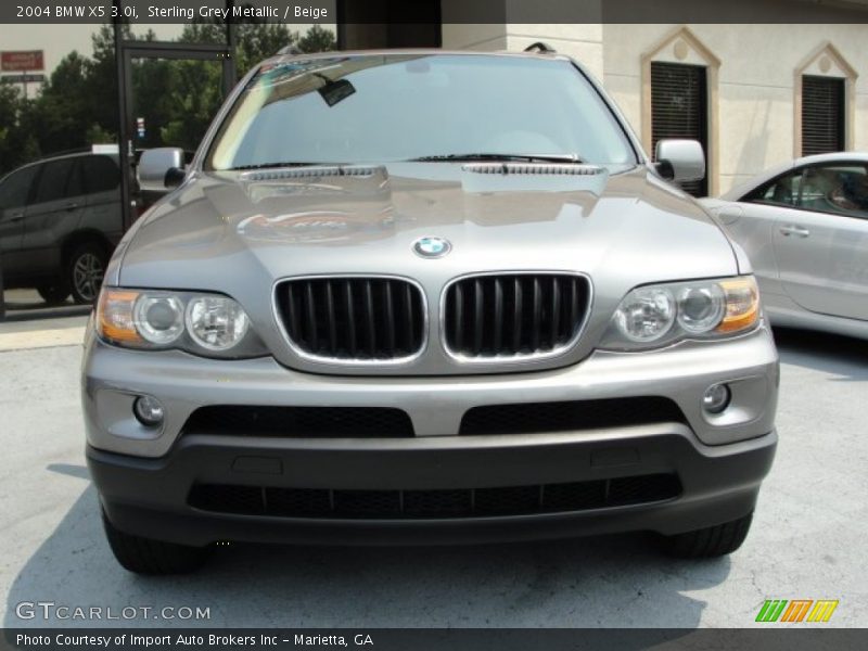 Sterling Grey Metallic / Beige 2004 BMW X5 3.0i
