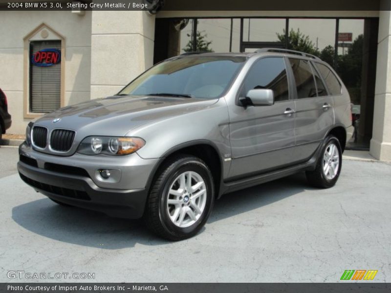 Sterling Grey Metallic / Beige 2004 BMW X5 3.0i