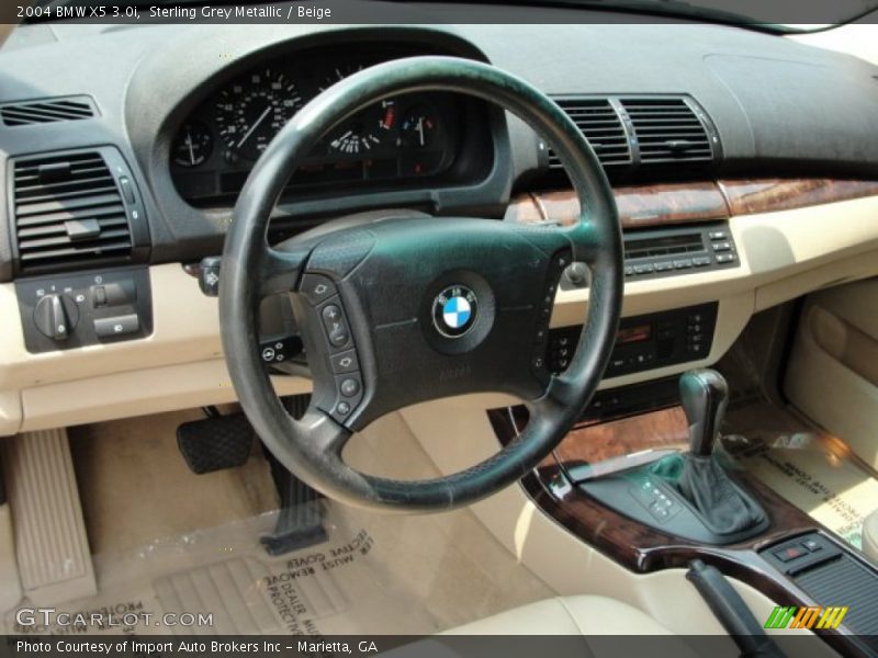 Sterling Grey Metallic / Beige 2004 BMW X5 3.0i
