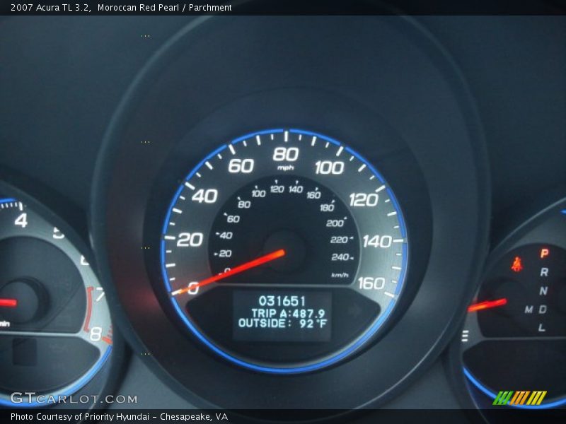 Moroccan Red Pearl / Parchment 2007 Acura TL 3.2