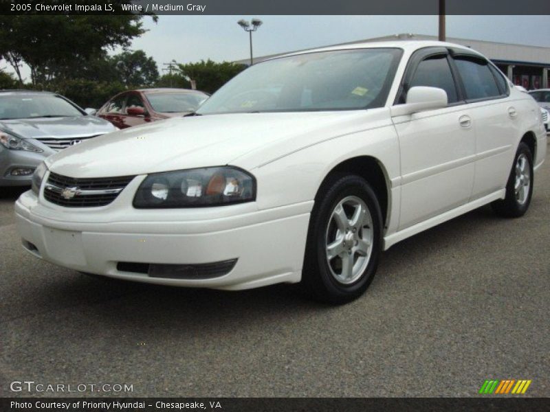 White / Medium Gray 2005 Chevrolet Impala LS