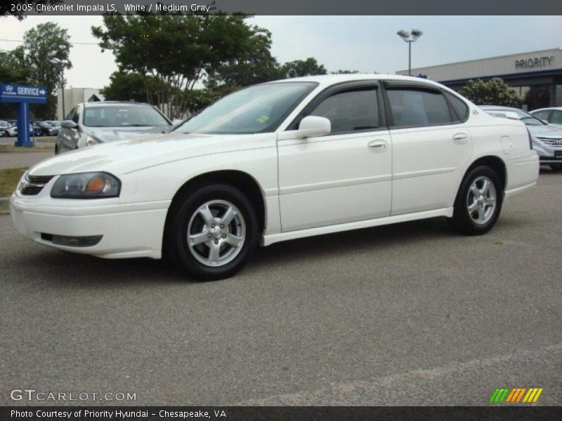 White / Medium Gray 2005 Chevrolet Impala LS