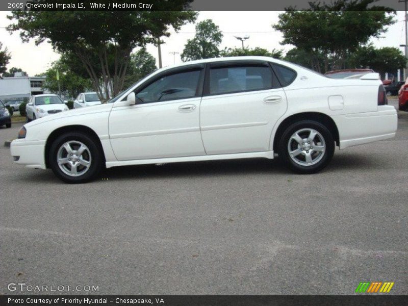 White / Medium Gray 2005 Chevrolet Impala LS