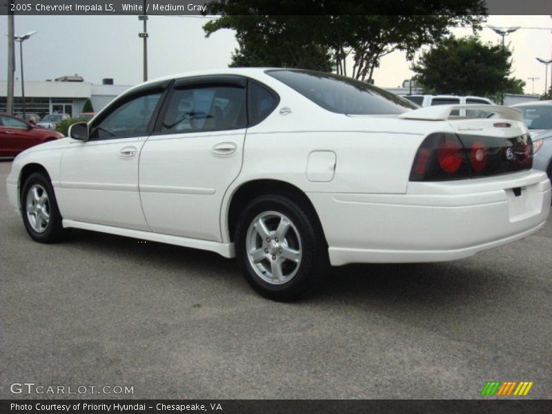 White / Medium Gray 2005 Chevrolet Impala LS