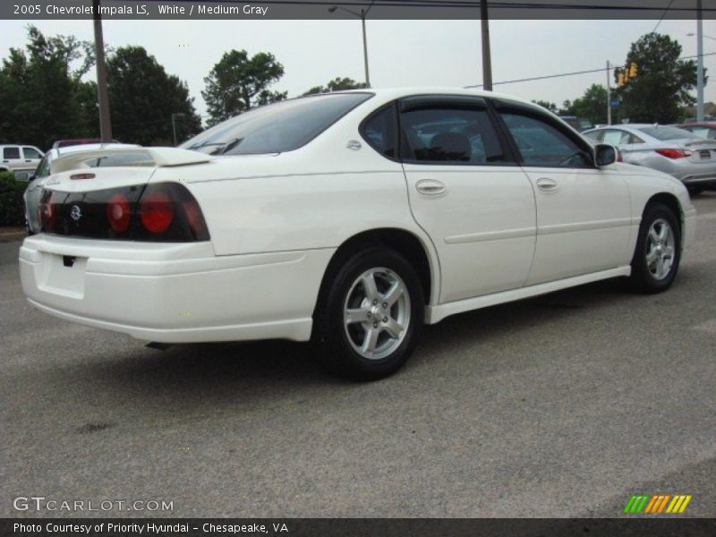 White / Medium Gray 2005 Chevrolet Impala LS