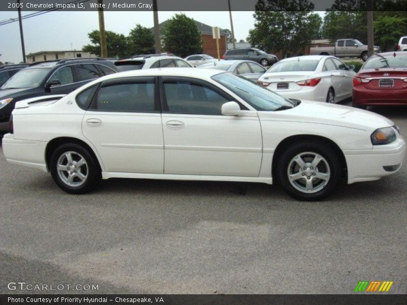 White / Medium Gray 2005 Chevrolet Impala LS