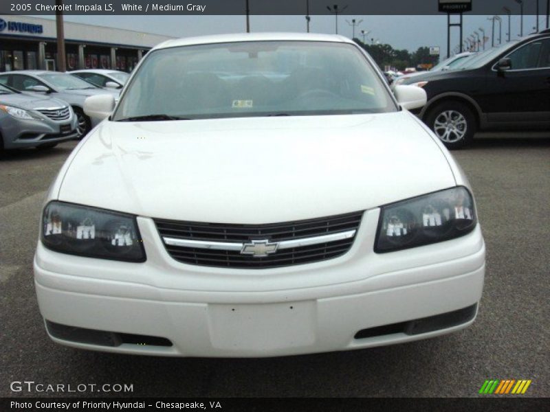 White / Medium Gray 2005 Chevrolet Impala LS