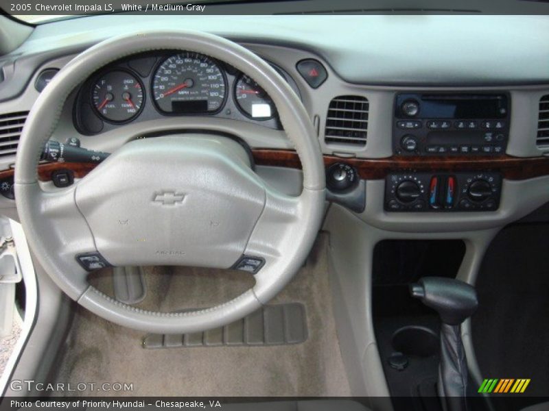 White / Medium Gray 2005 Chevrolet Impala LS
